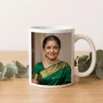 Personalized ceramic coffee mug printed with a custom photo - view 3