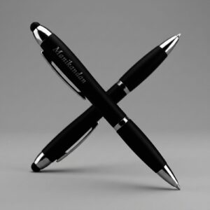 LED light pen with a custom name engraved on the barrel