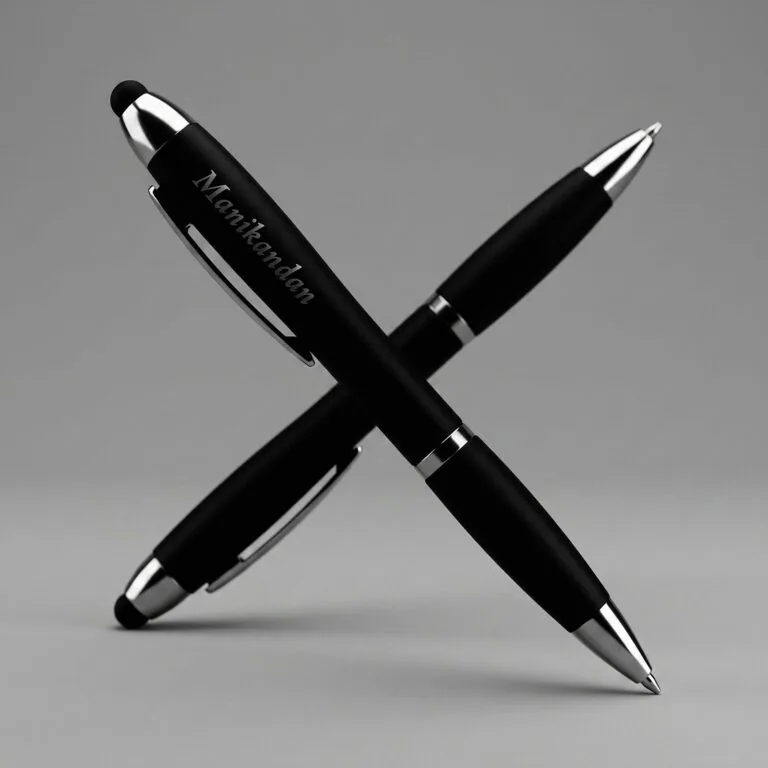 LED light pen with a custom name engraved on the barrel