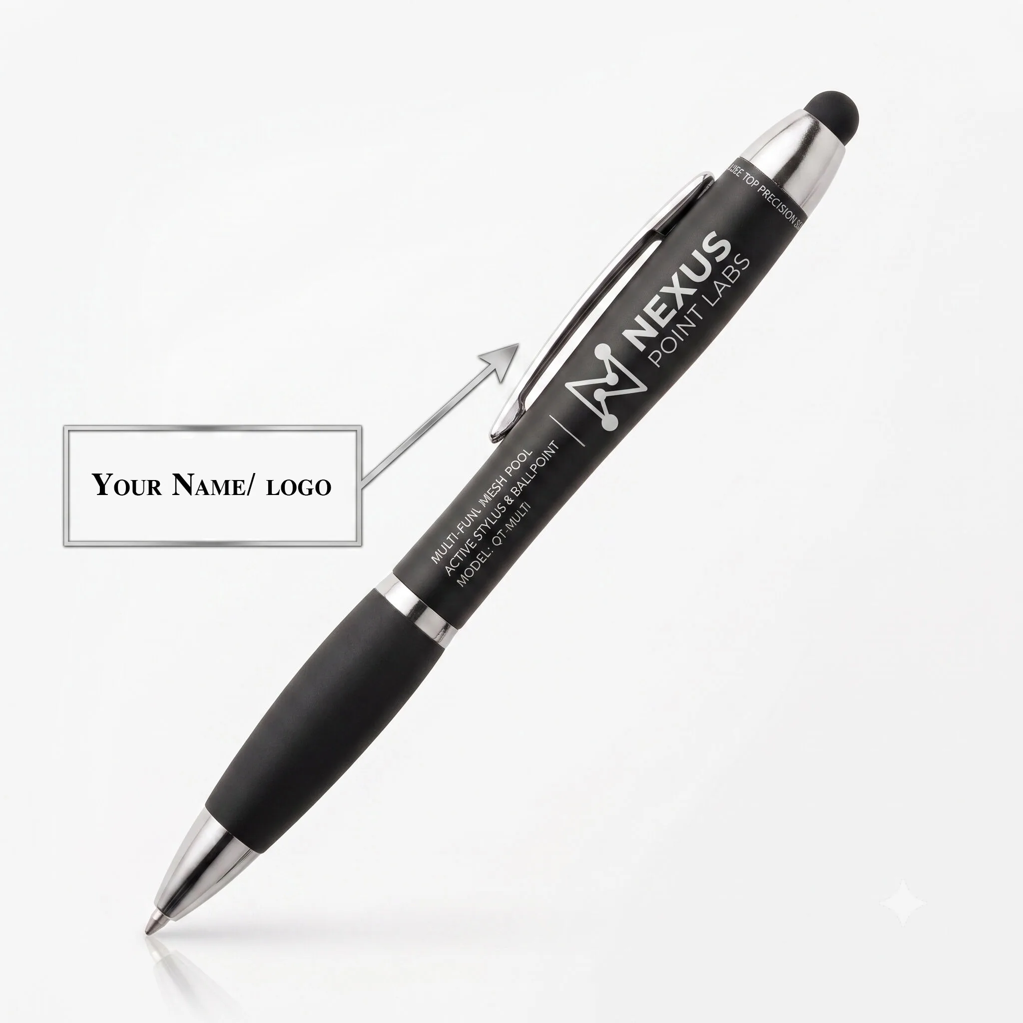 LED light pen with a custom name engraved on the barrel - view 3