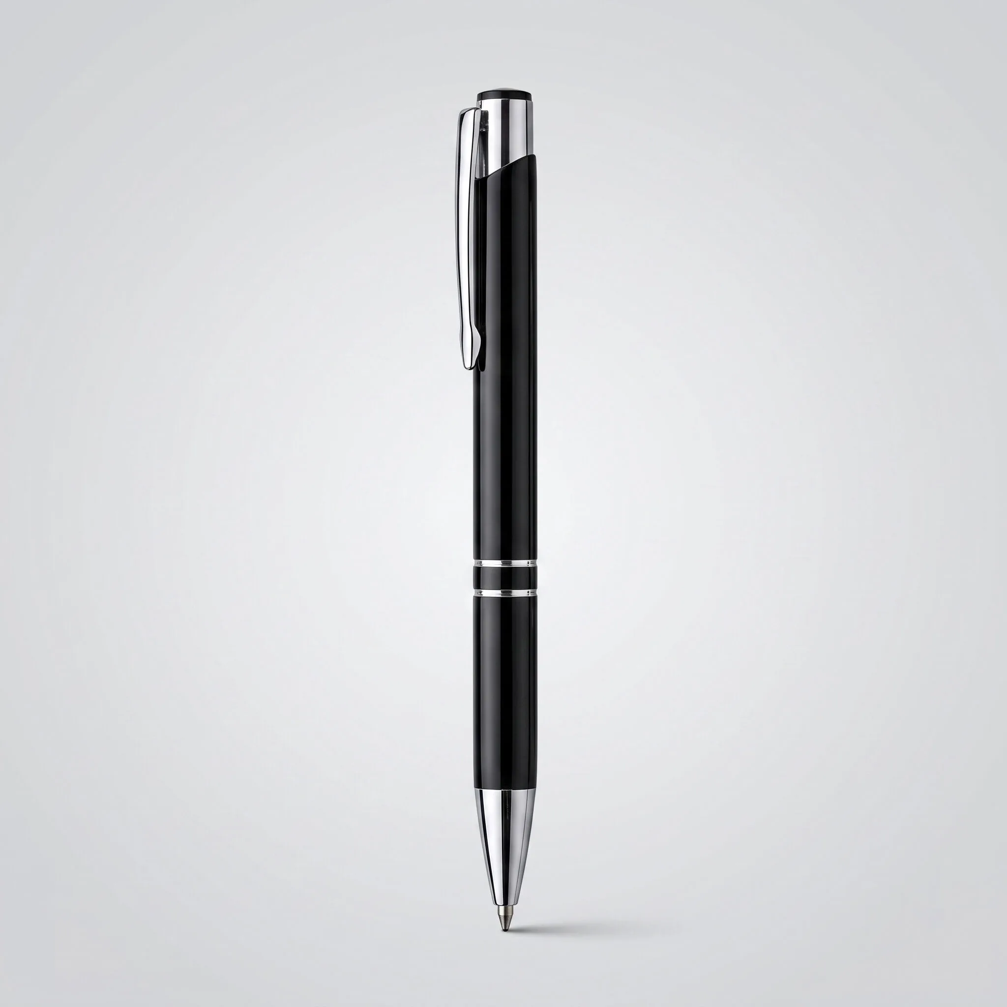 Laser engraved metal pens with personalised names, shown in a row - view 5