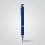 Laser engraved metal pens with personalised names, shown in a row - view 2