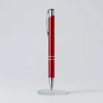 Laser engraved metal pens with personalised names, shown in a row - view 4