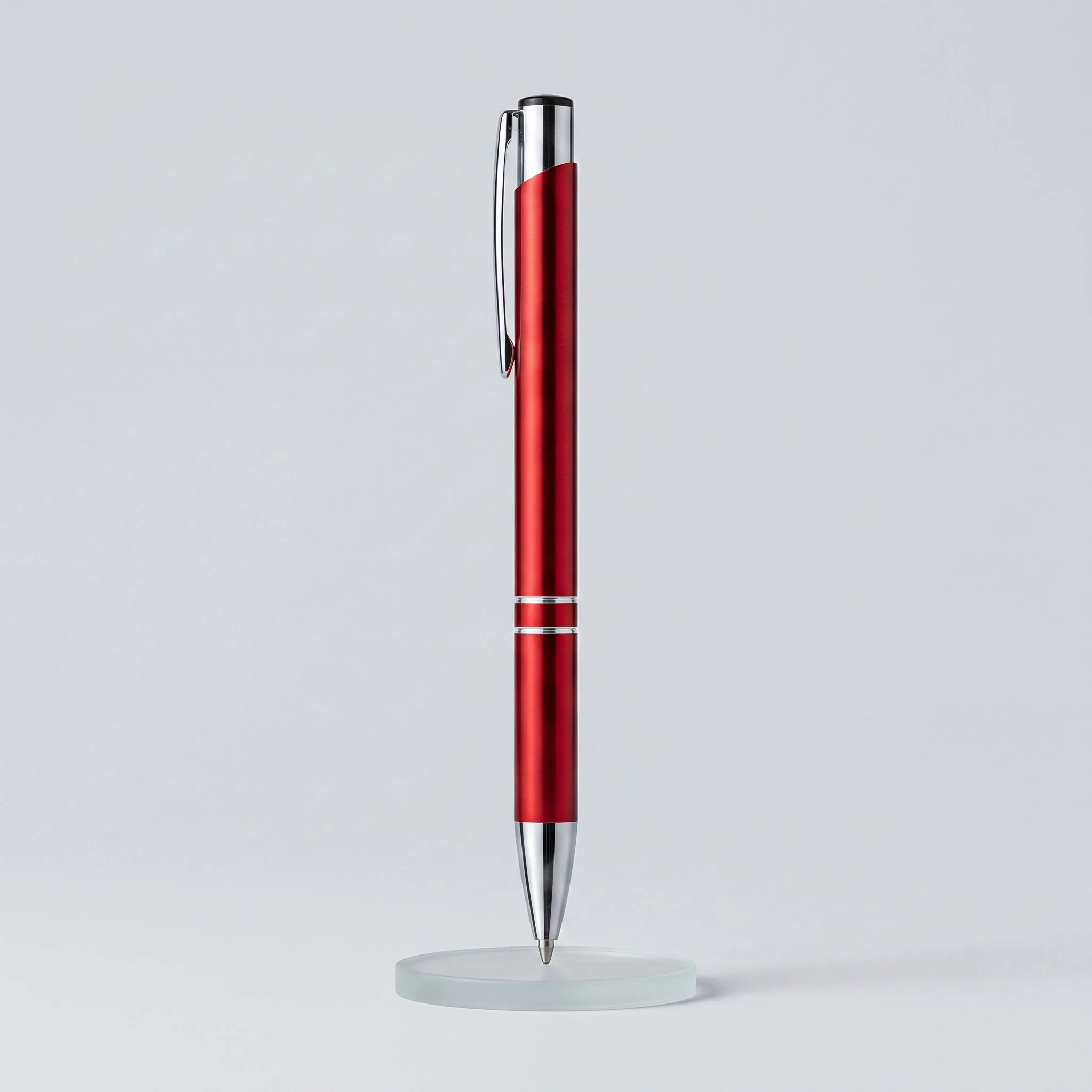 Laser engraved metal pens with personalised names, shown in a row - view 4