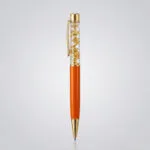 Premium gold flake pen with custom logo and name branding for corporate gifting - view 4