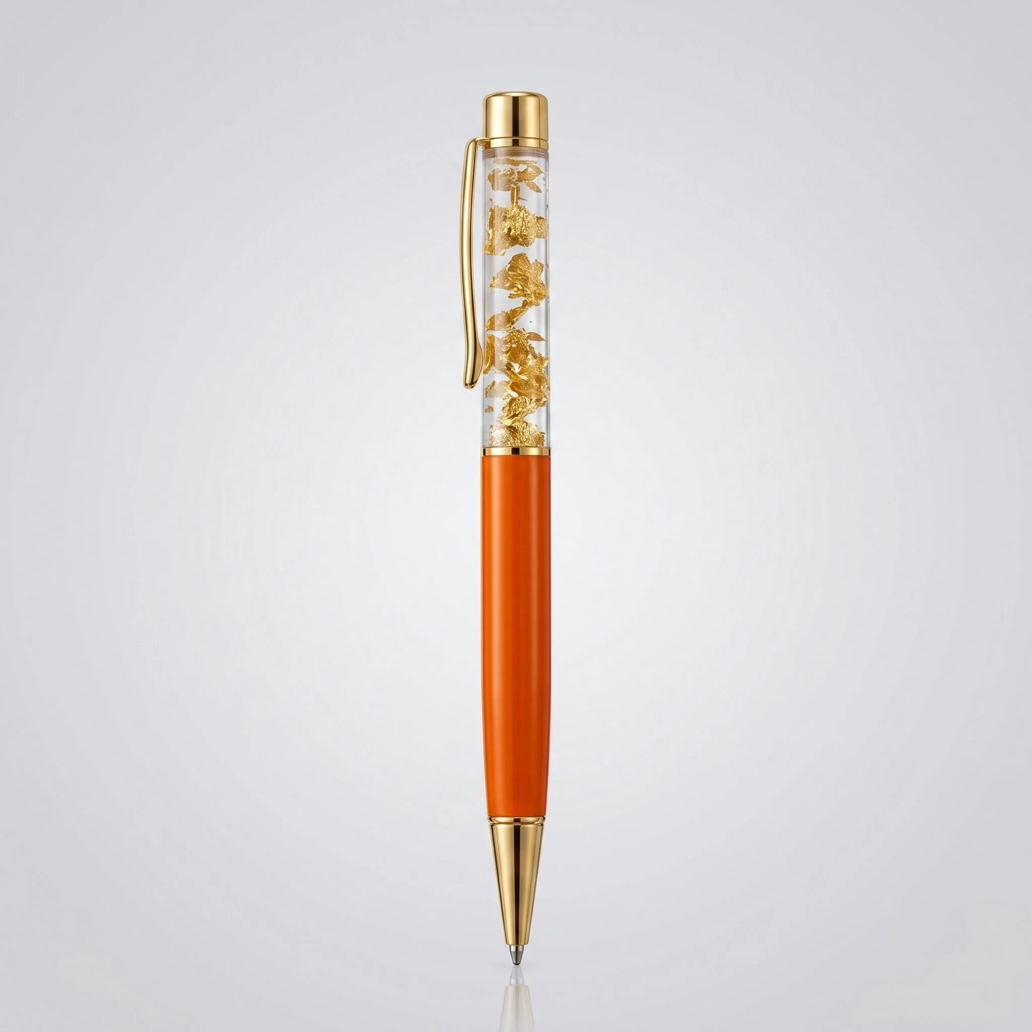 Premium gold flake pen with custom logo and name branding for corporate gifting - view 4