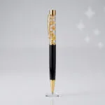 Premium gold flake pen with custom logo and name branding for corporate gifting - view 6