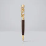 Premium gold flake pen with custom logo and name branding for corporate gifting - view 3