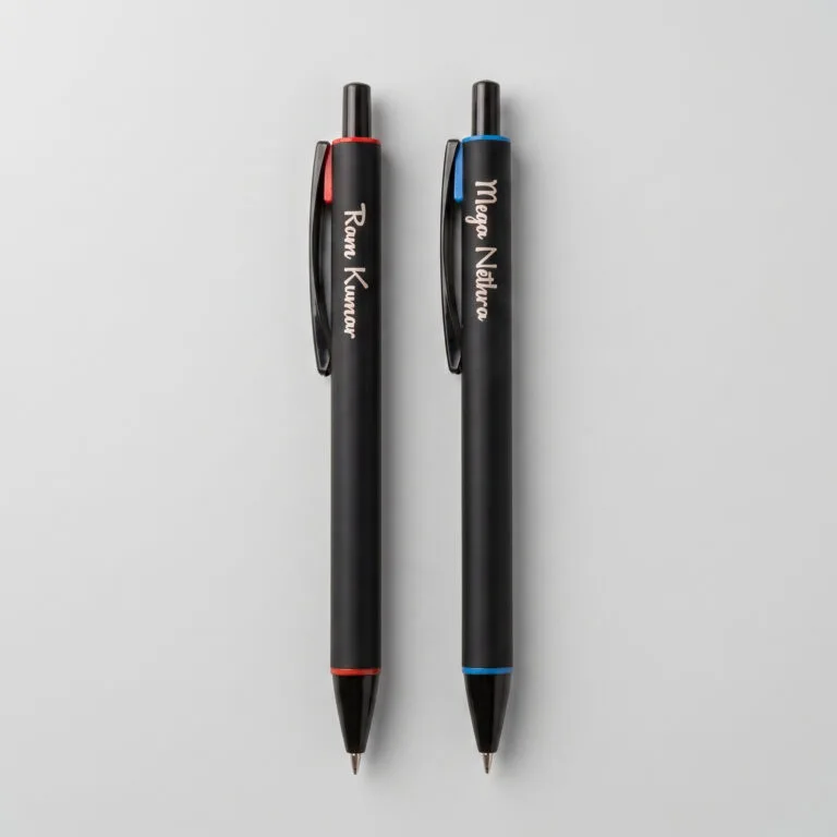 Premium personalized metal pens with custom name and logo engraving