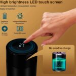 Personalized smart LED temperature display water bottle with a custom name printed on the flask - view 3