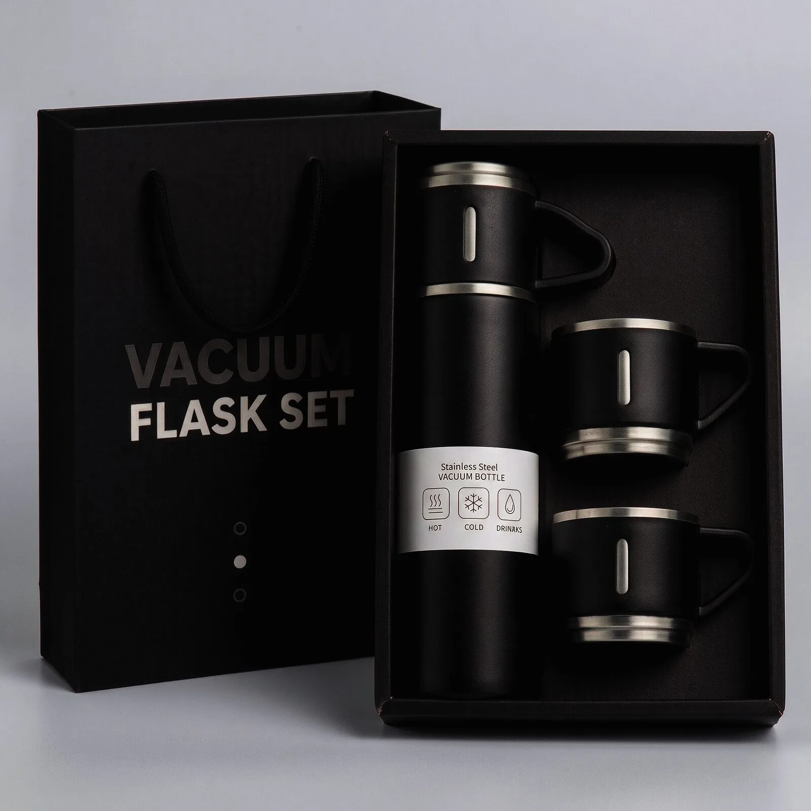 Customized vacuum flask gift set with laser engraved name, packed in a gift box - view 3