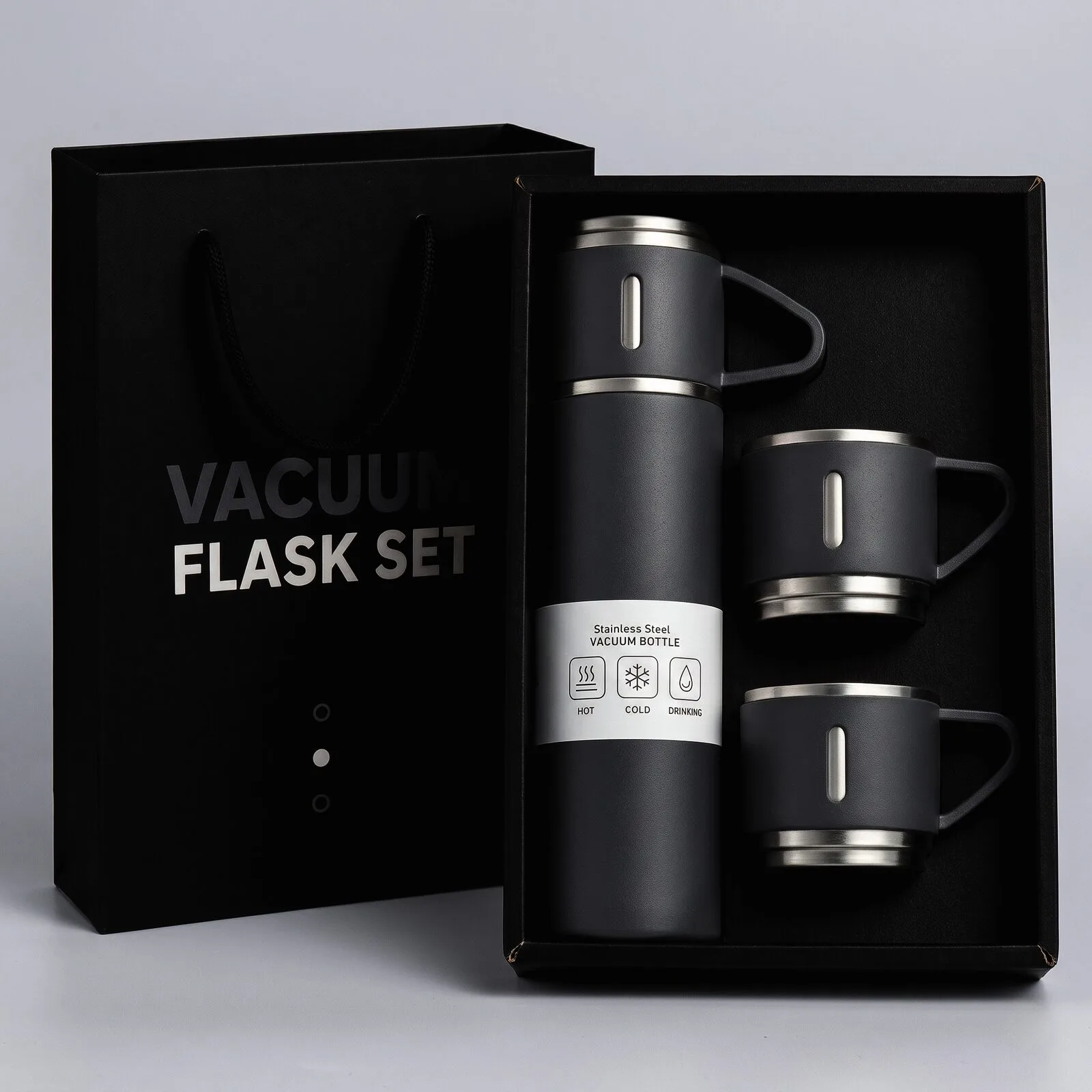 Customized vacuum flask gift set with laser engraved name, packed in a gift box - view 5