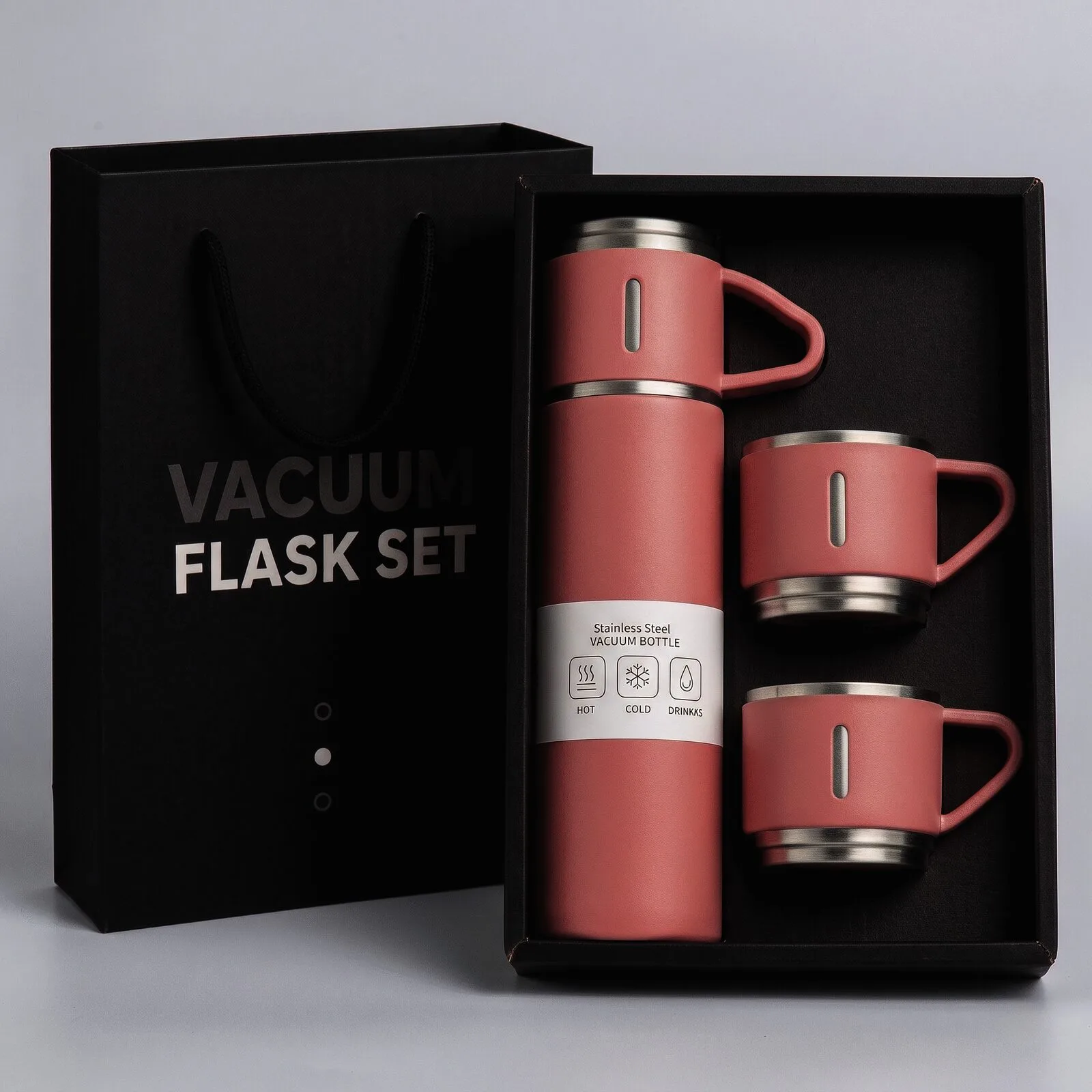 Customized vacuum flask gift set with laser engraved name, packed in a gift box - view 4
