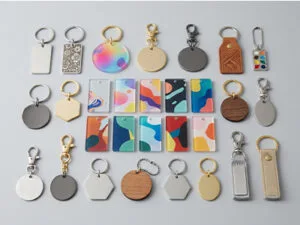 Personalized vehicle number metal keychain with custom laser engraving