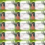 Sheet of school book labels with a student photo, name and class