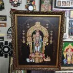 Large framed god photograph with decorative moulding
