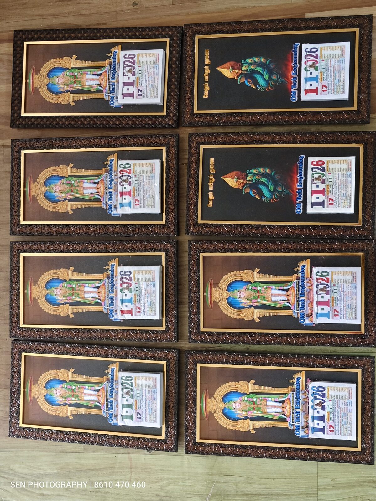 Custom framed photo prints ready for delivery from Evergreen Gifts Coimbatore